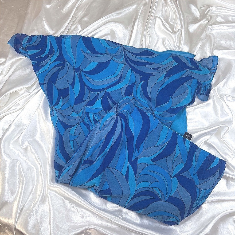 y2k midi skirt Express Vintage Silk Abstract Swirl